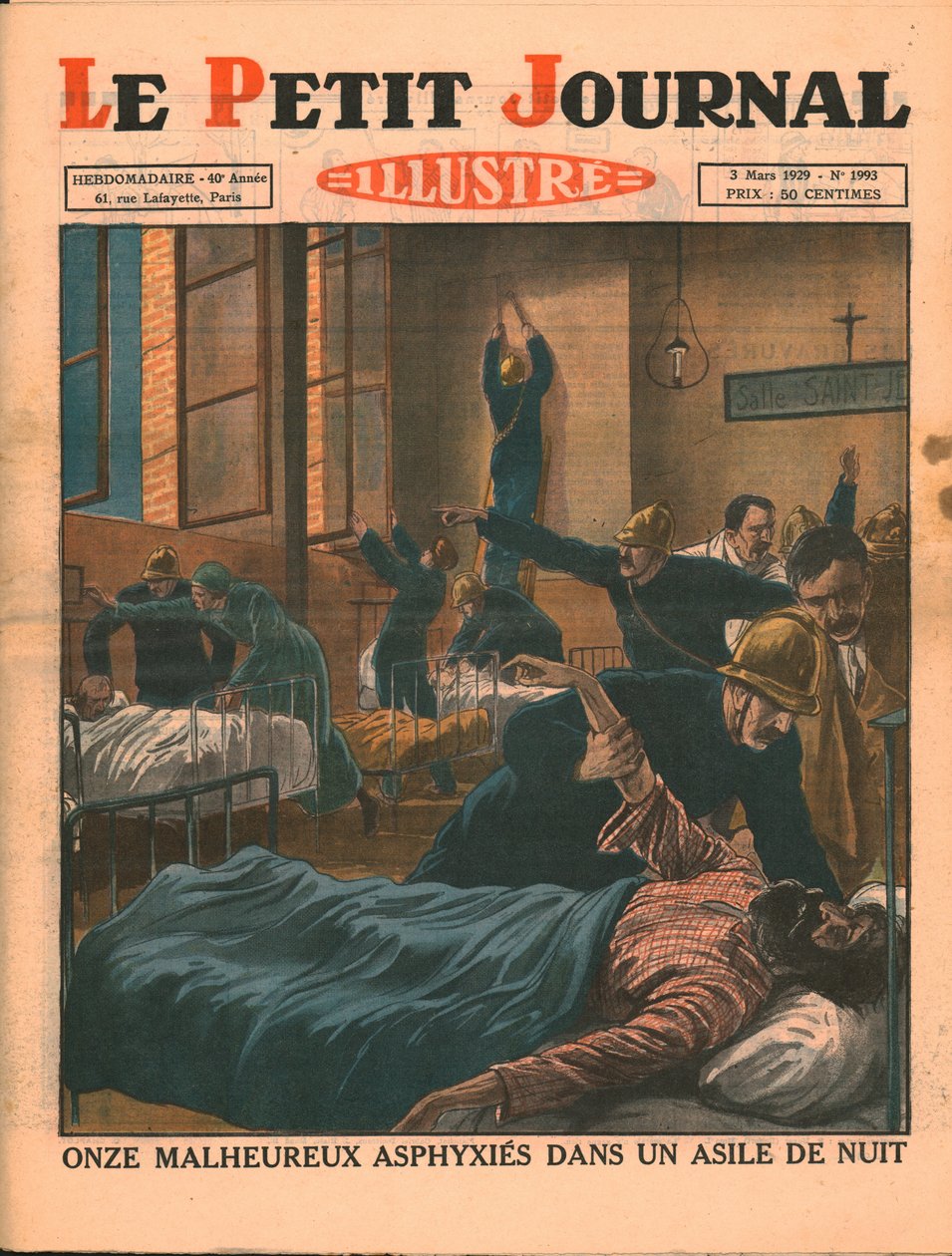 Onze infelizes asfixiados em um abrigo noturno, 1929. de Unbekannt