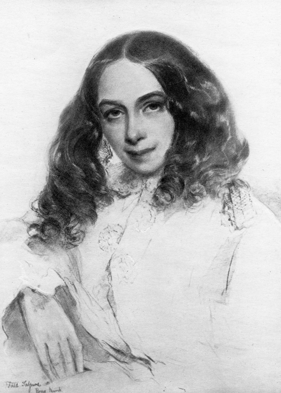 Elizabeth Barrett Browning, poeta britânico, 1859 de Unbekannt