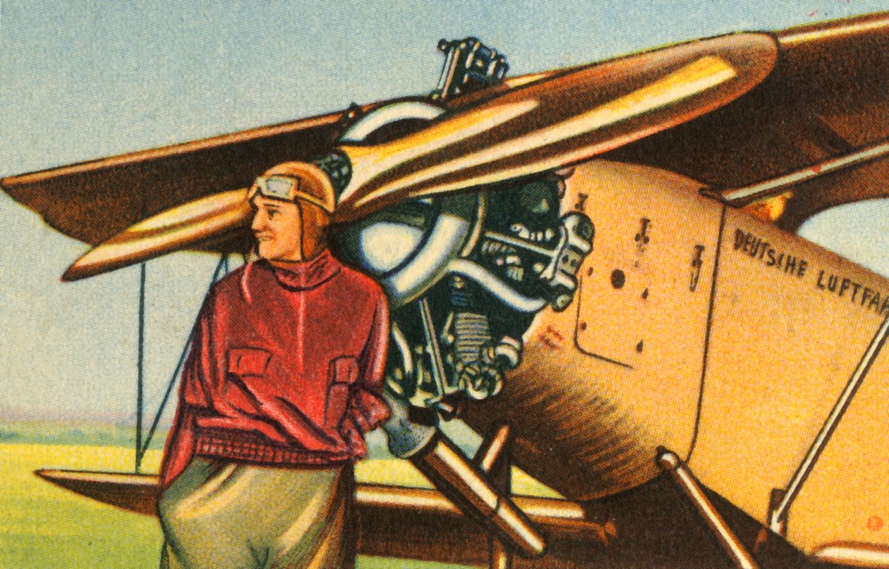 Elly Beinhorn com seu avião, 1932. de Unbekannt