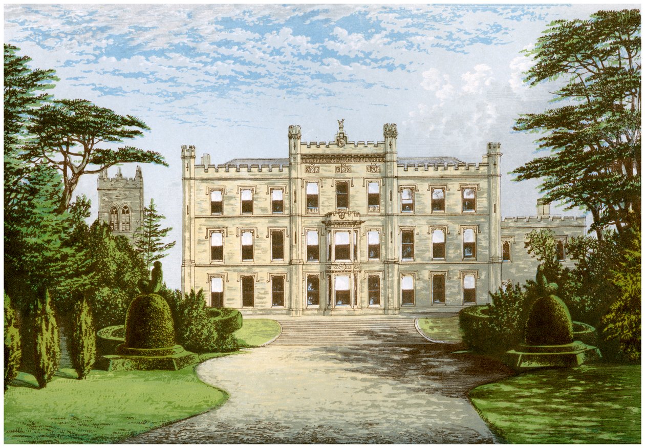 Elvaston Castle, Derbyshire, casa do conde de Harrington, c1880 de Unbekannt