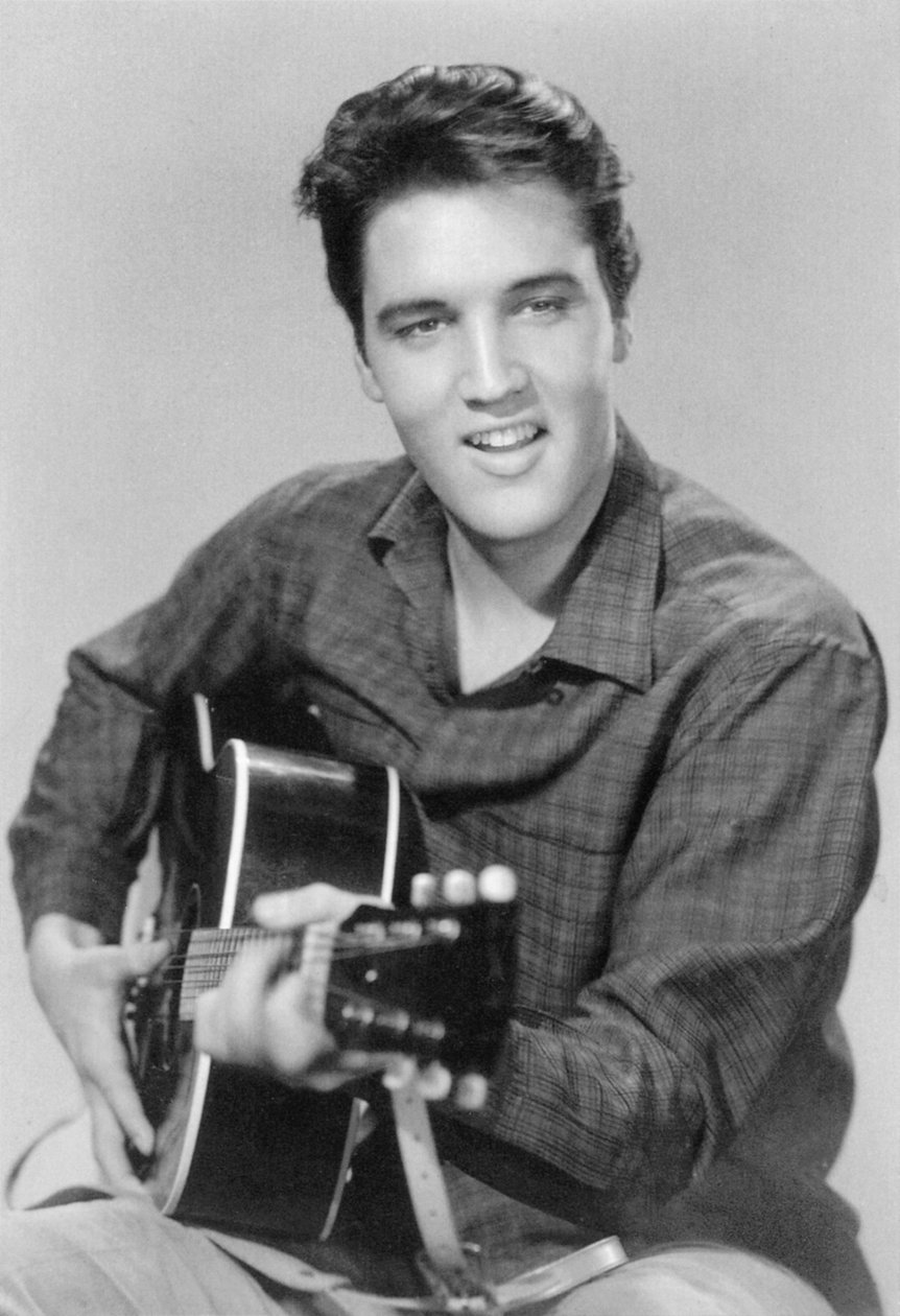 Elvis Presley, cantor e ator americano, década de 1950 de Unbekannt