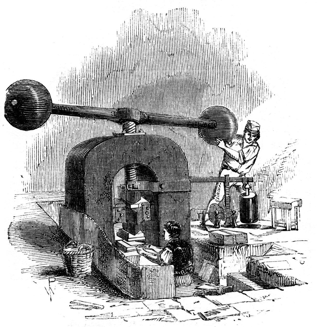 Prensa de gravação, 1886 de Unbekannt