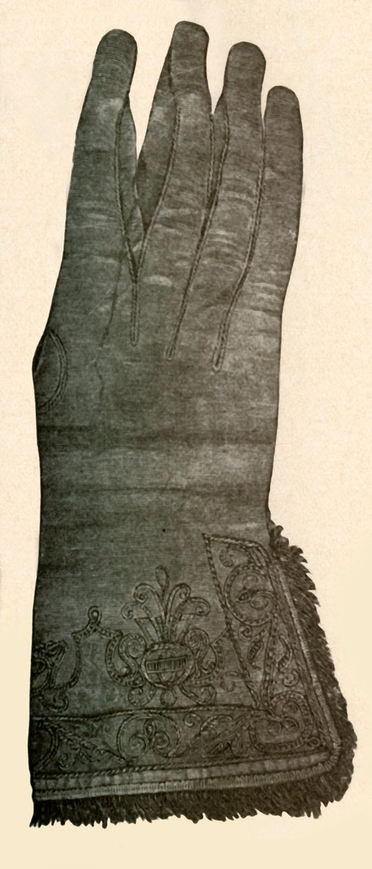 Luva bordada, século XVII, 1937. de Unbekannt