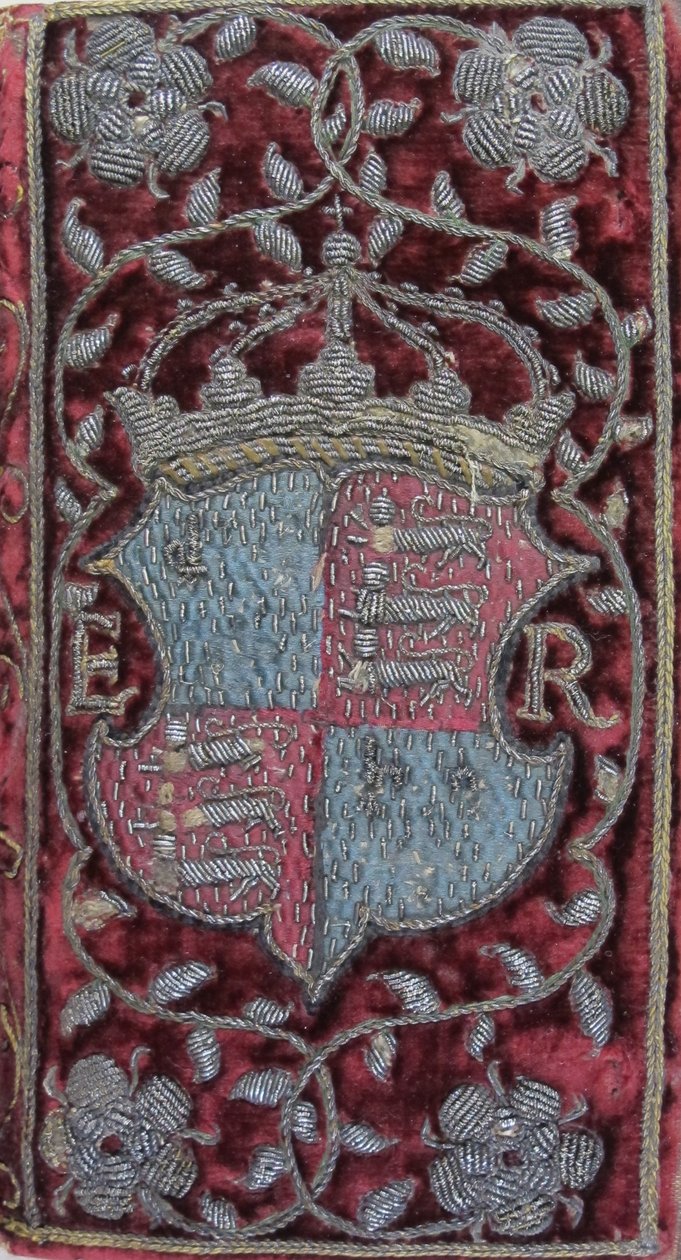 Encadernação de veludo bordada em John Udalls Sermons com os braços de Elizabeth I, 1596 de Unbekannt