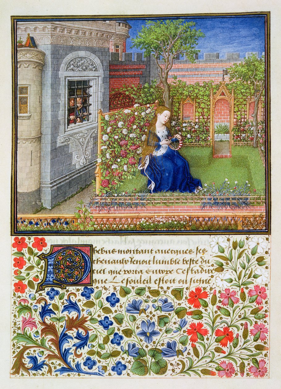 Emília em seu jardim, 1468 de Unbekannt