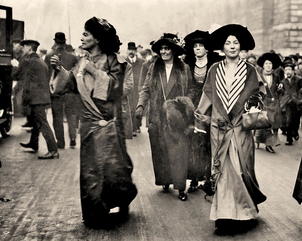 Emmeline Pethick Lawrence e Christabel Pankhurst, c.1908 (foto) de Unbekannt