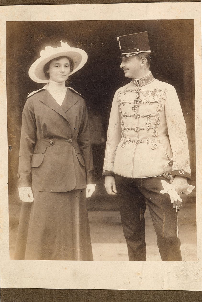 Imperador Carlos I da Áustria 1887-1922, com a Imperatriz Zita. de Unbekannt