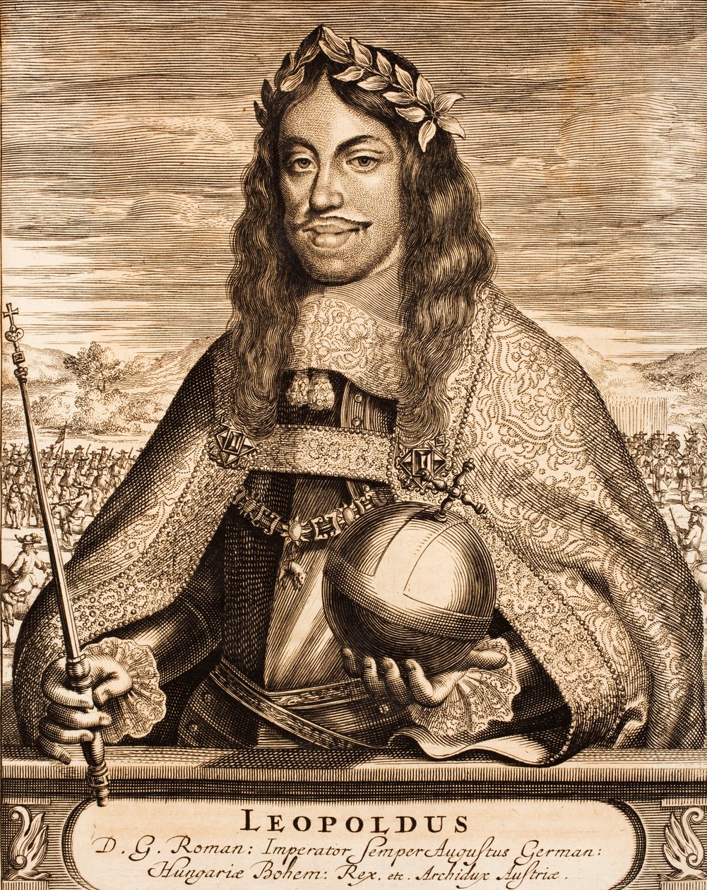 Imperador Leopoldo I 1640-1705 De: Cena da Guerra, 1675. de Unbekannt