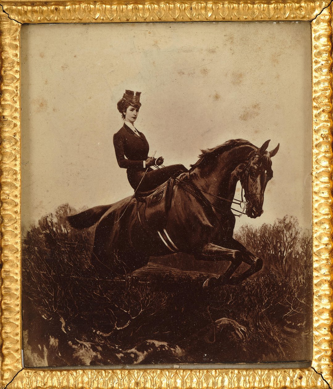 Imperatriz Elisabeth a cavalo, c. 1890. de Unbekannt