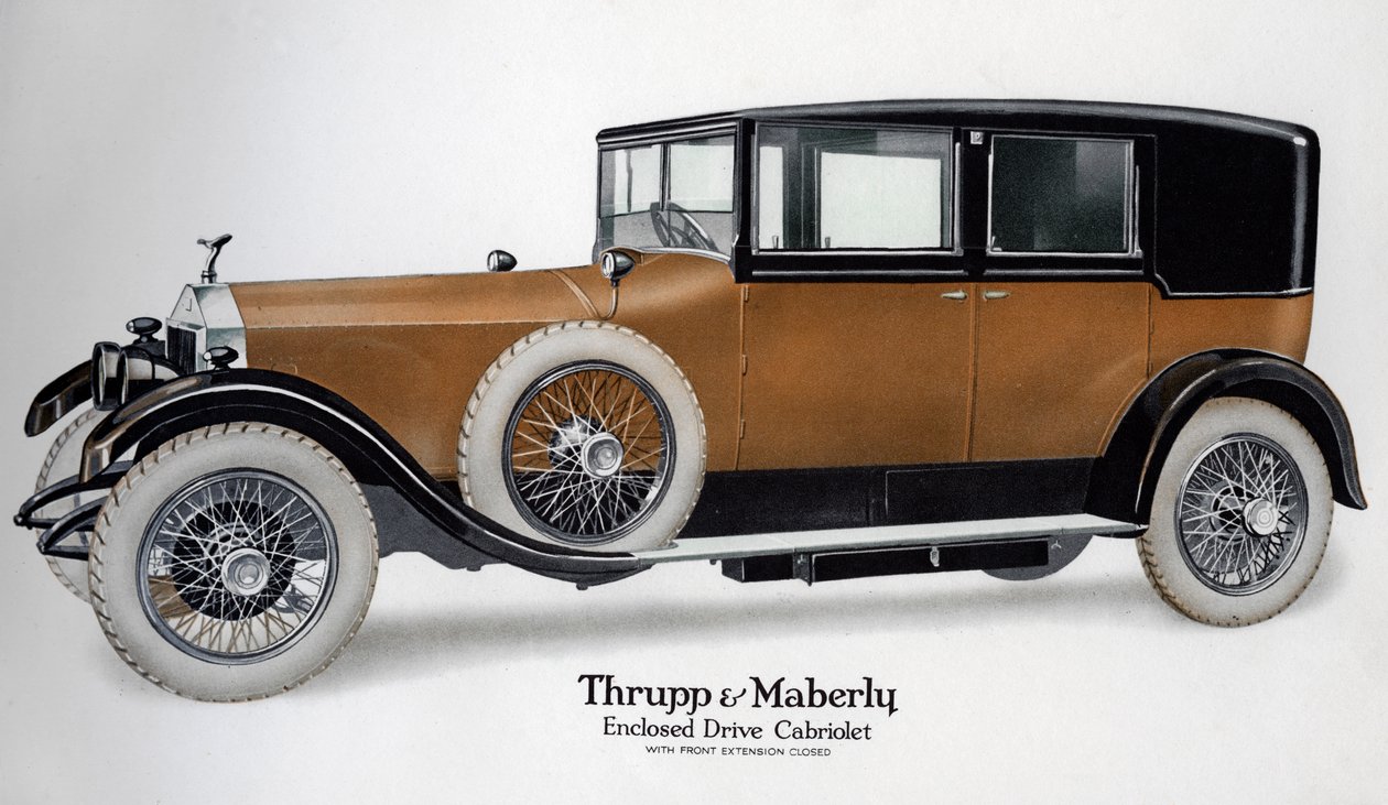 Cabriolet Rolls-Royce com drive fechado com extensão fechada, c1910-1929 de Unbekannt
