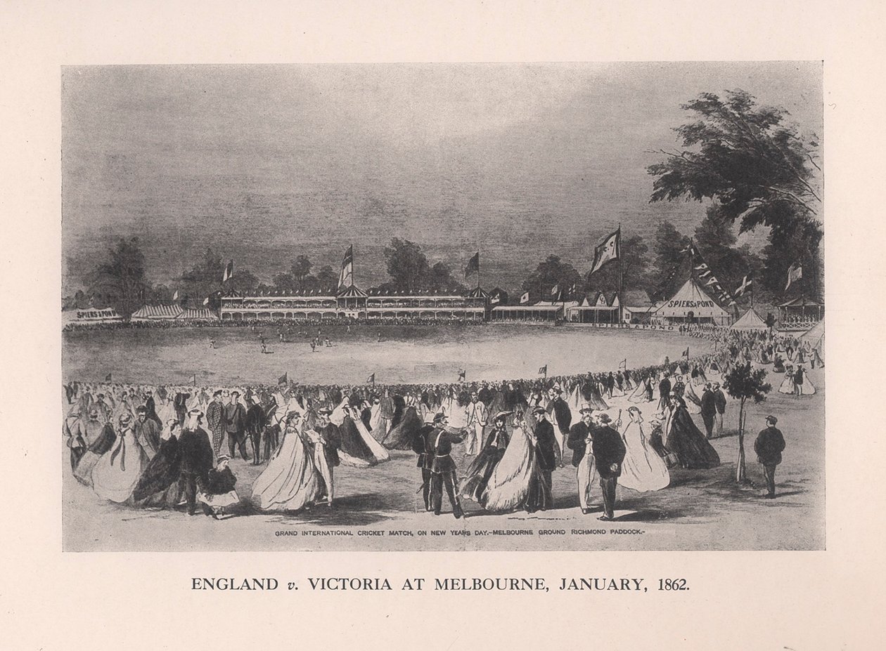 Inglaterra v Victoria em Melbourne, Austrália, janeiro de 1862 1912 de Unbekannt