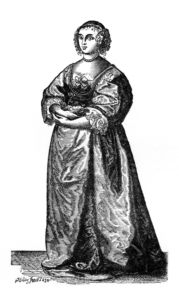 Senhora da corte inglesa, 1643, 1910 de Unbekannt