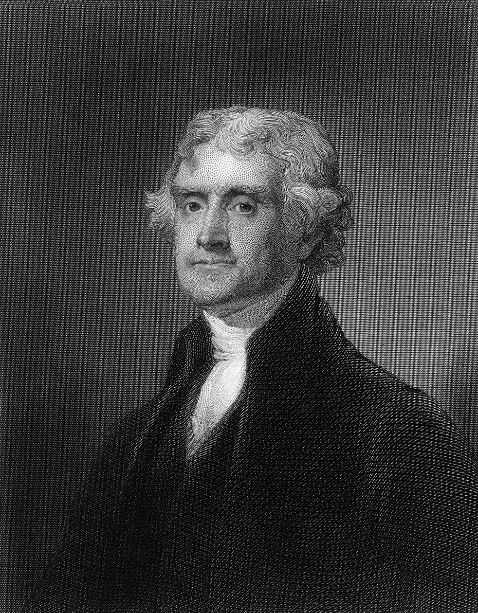 Gravação de Thomas Jefferson (foto a p/b) de Unbekannt
