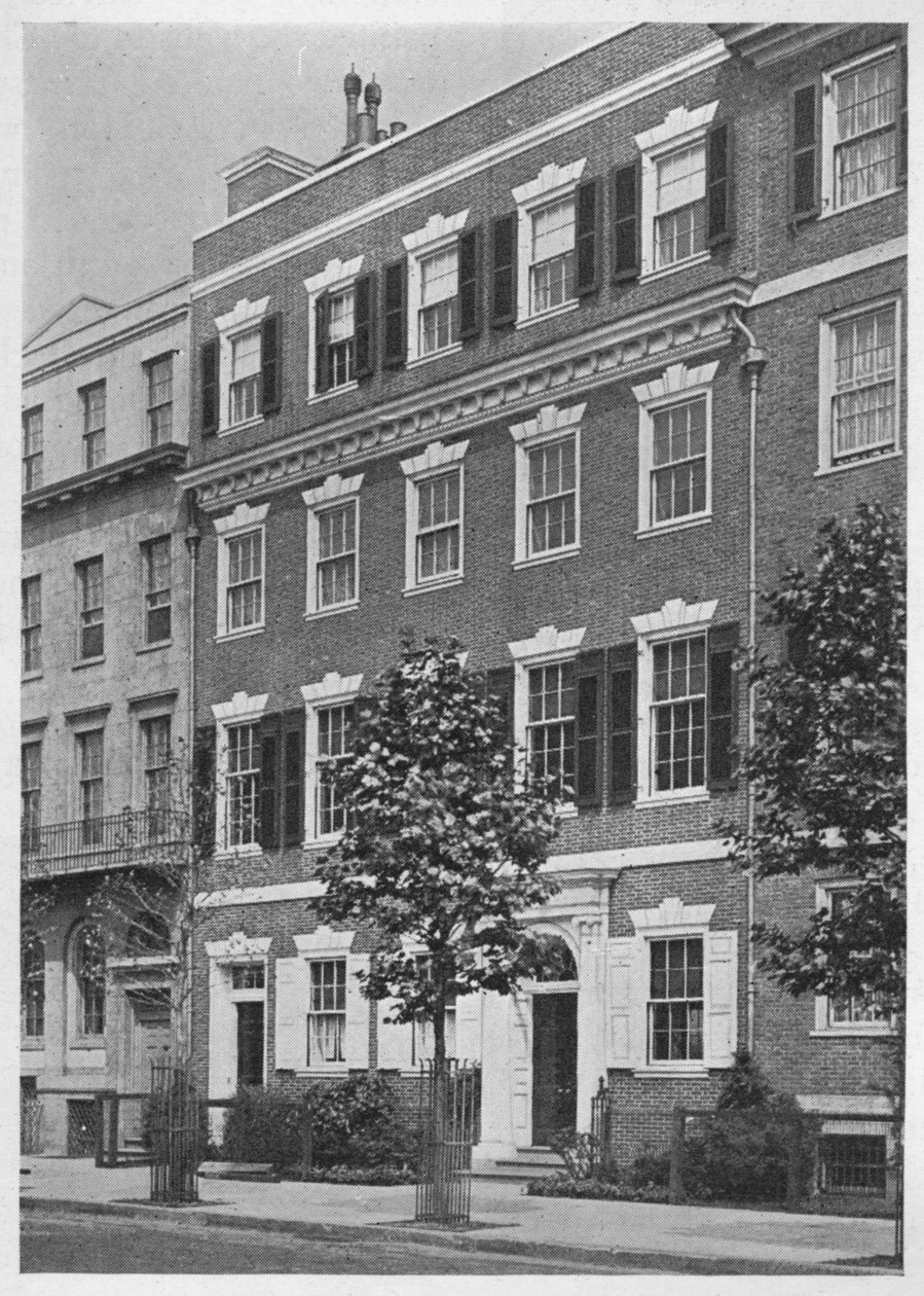 Frente da entrada, casa da senhorita Anne Morgan, Sutton Place, Nova York, 1924 de Unbekannt