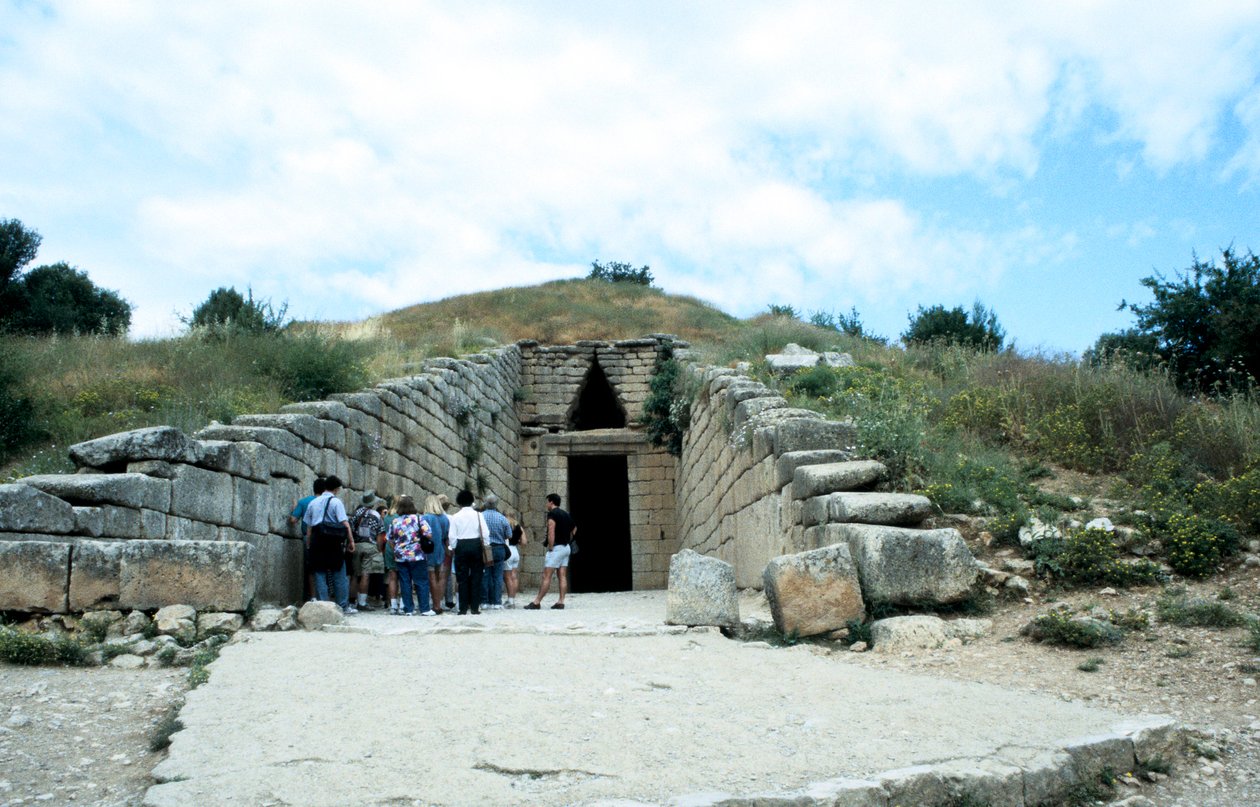 Entrada de um tumulo em Micenas, final da Idade do Bronze, Grécia, c1450-c1100 aC de Unbekannt