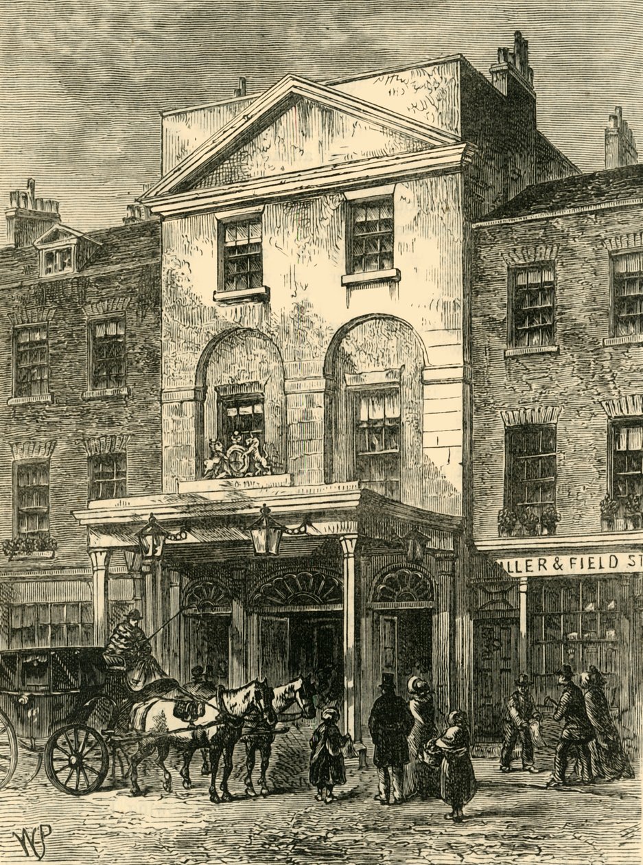 Entrada para o Teatro Astleys em 1820, c1878. de Unbekannt