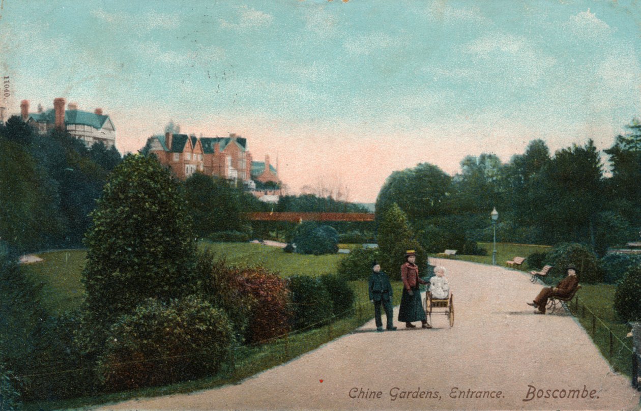 Entrada para Chine Gardens, Boscombe, Dorset, c1905 de Unbekannt