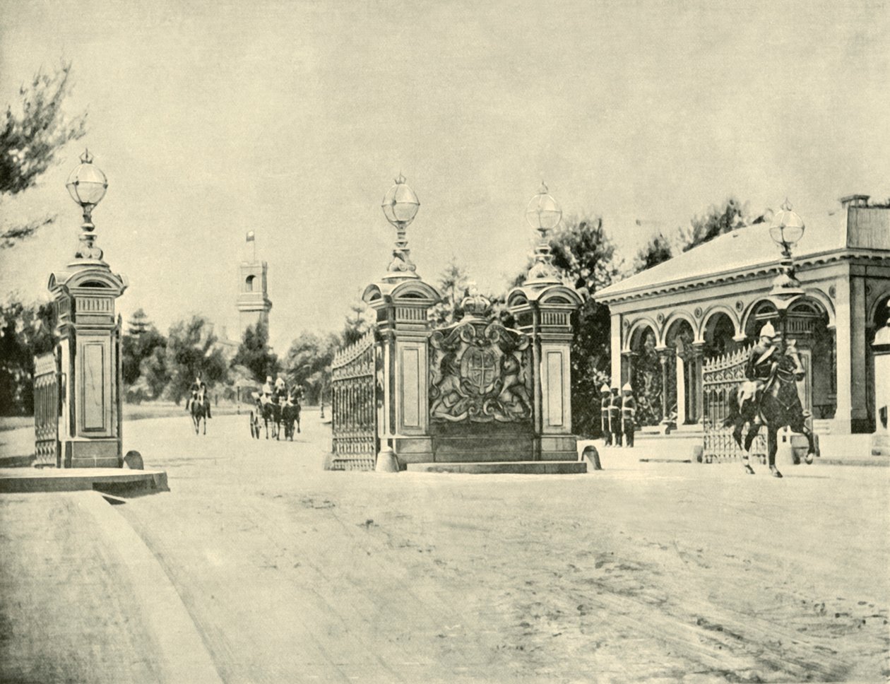 Entrada para a Casa do Governo, Melbourne, 1901. de Unbekannt
