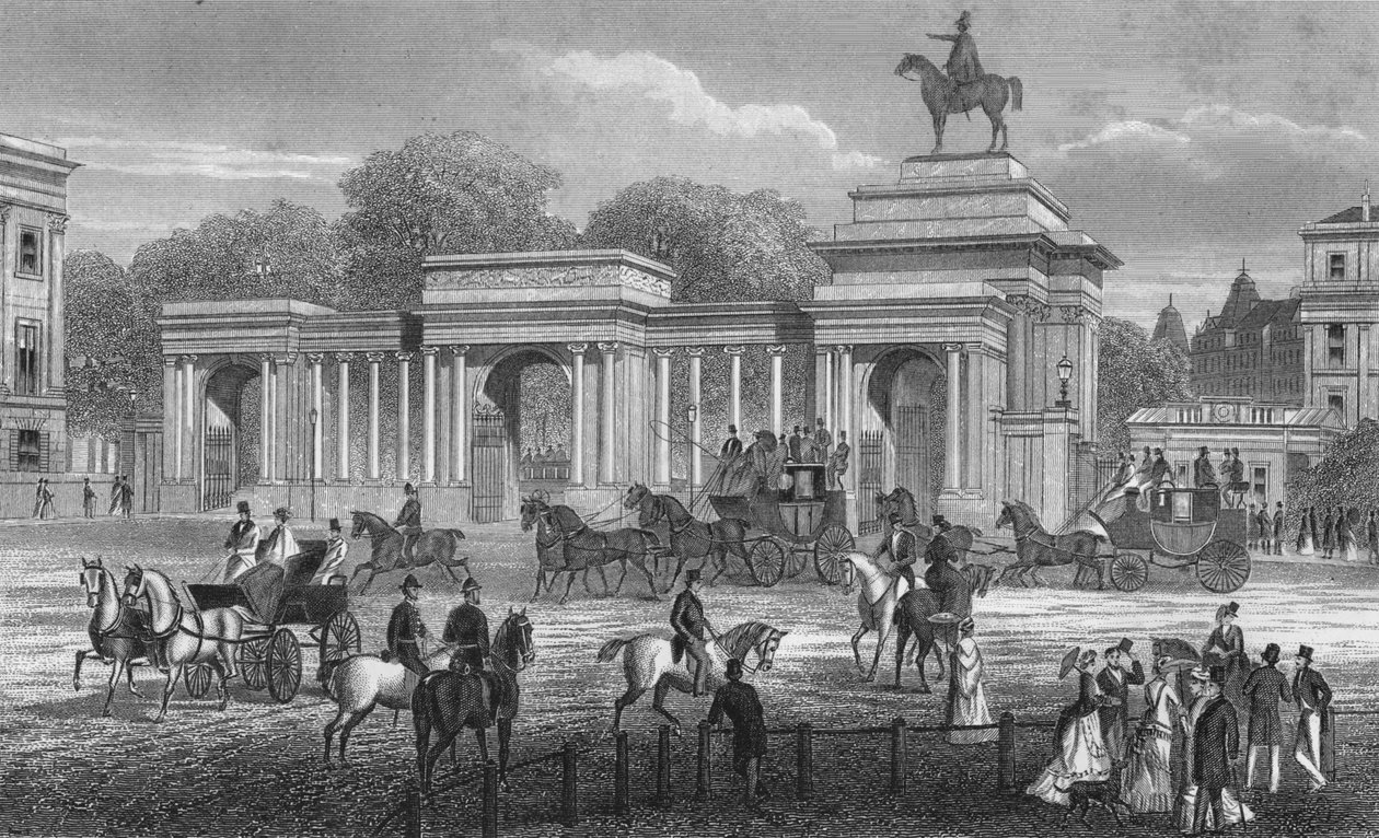 Entrada para o Hyde Park, Londres, c1850 1878 de Unbekannt
