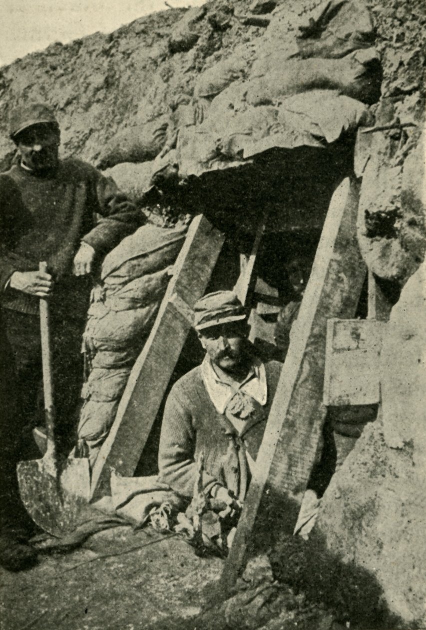 Entrada para uma seiva ao longo da frente francesa, Primeira Guerra Mundial, 1915, c1920. de Unbekannt