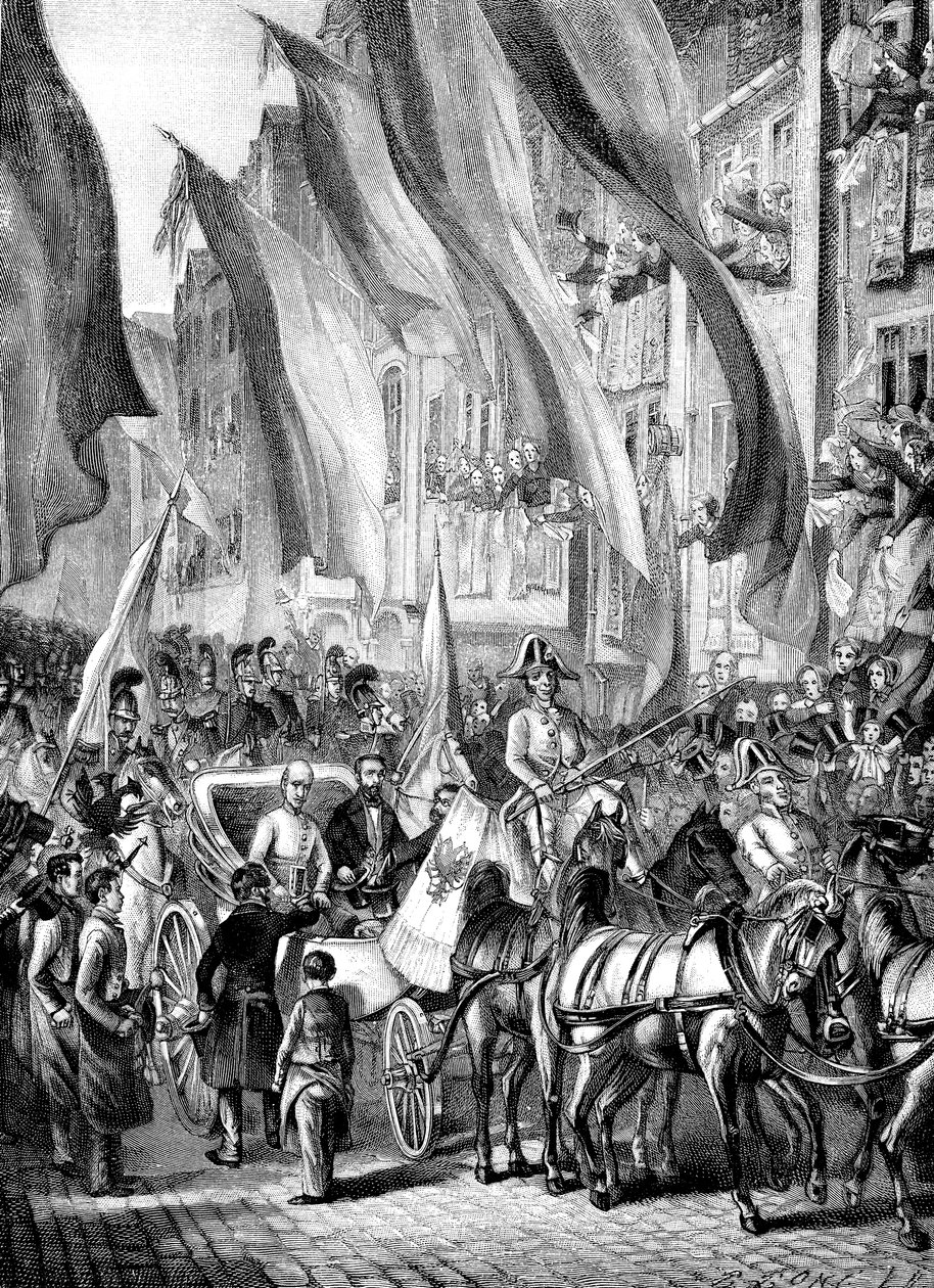 Entrada do arquiduque João da Áustria em Frankfurt em 11 de julho de 1848, 1848 de Unbekannt