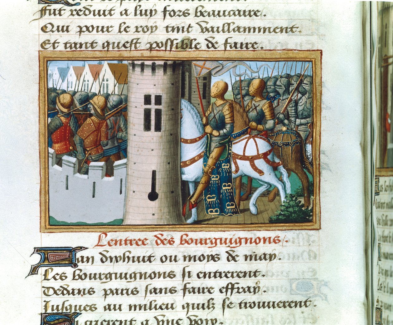 Entrada dos borgonheses em Paris, 14 de maio de 1418, c1484 de Unbekannt