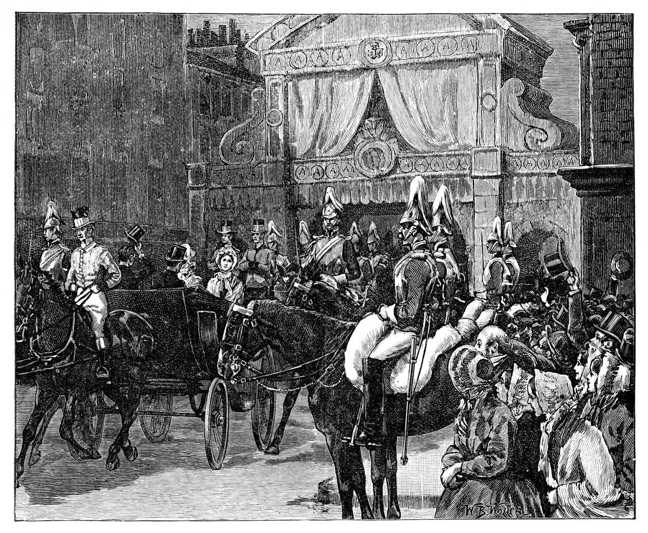 Entrada da princesa Alexandra em Londres, final do século XIX de Unbekannt