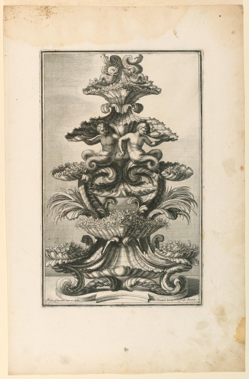 Epergne, dos desenhos de de Unbekannt