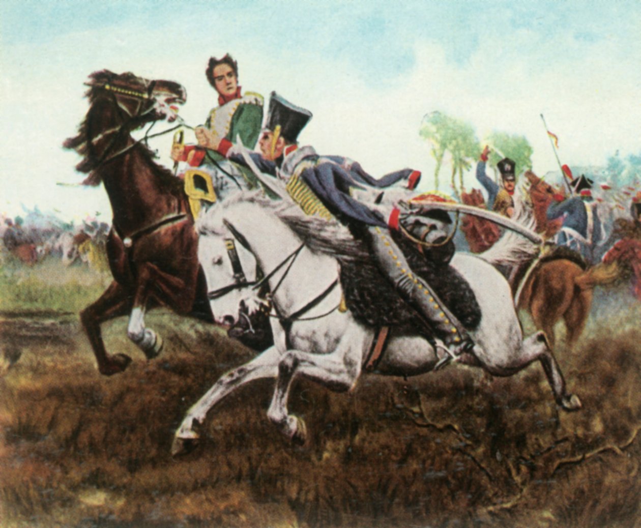 Episódio durante a Batalha de Dennewitz, 6 de setembro de 1813, 1936. de Unbekannt