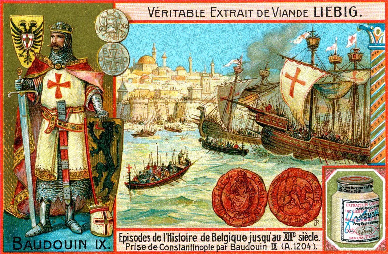 Episódios da história da Bélgica até o século XIII: Baldwin I de Constantinopla, c1900 de Unbekannt