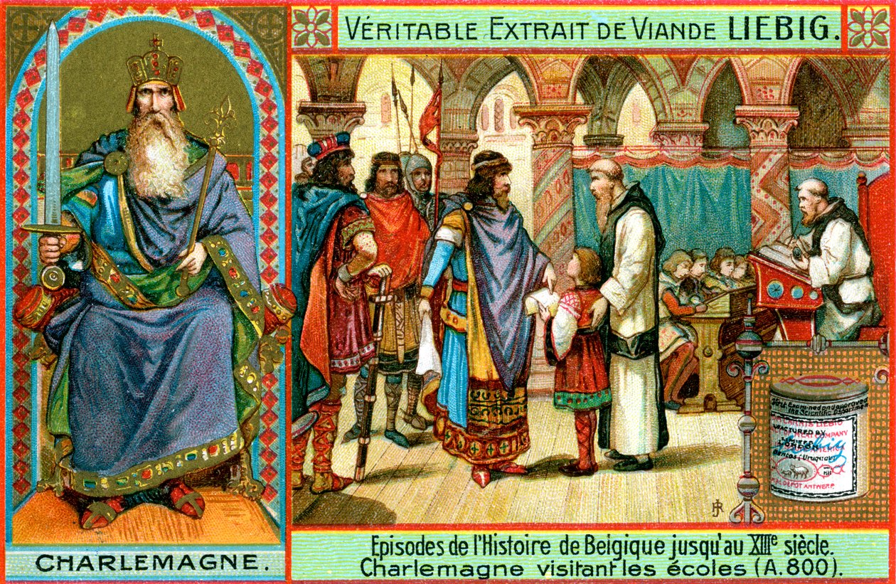 Episódios da história da Bélgica até o século XIII: Carlos Magno, c1900 de Unbekannt