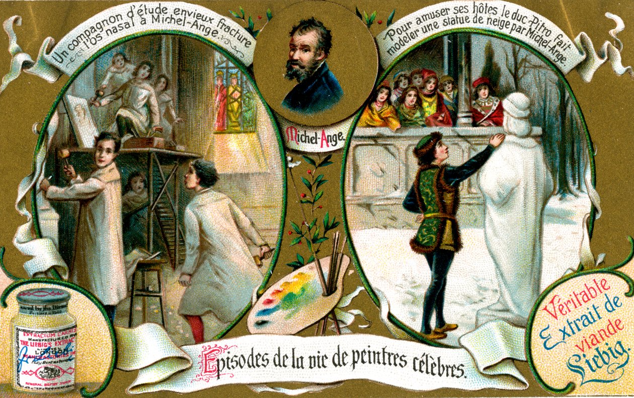 Episódios da vida de pintores famosos: Michelangelo, c1900 de Unbekannt
