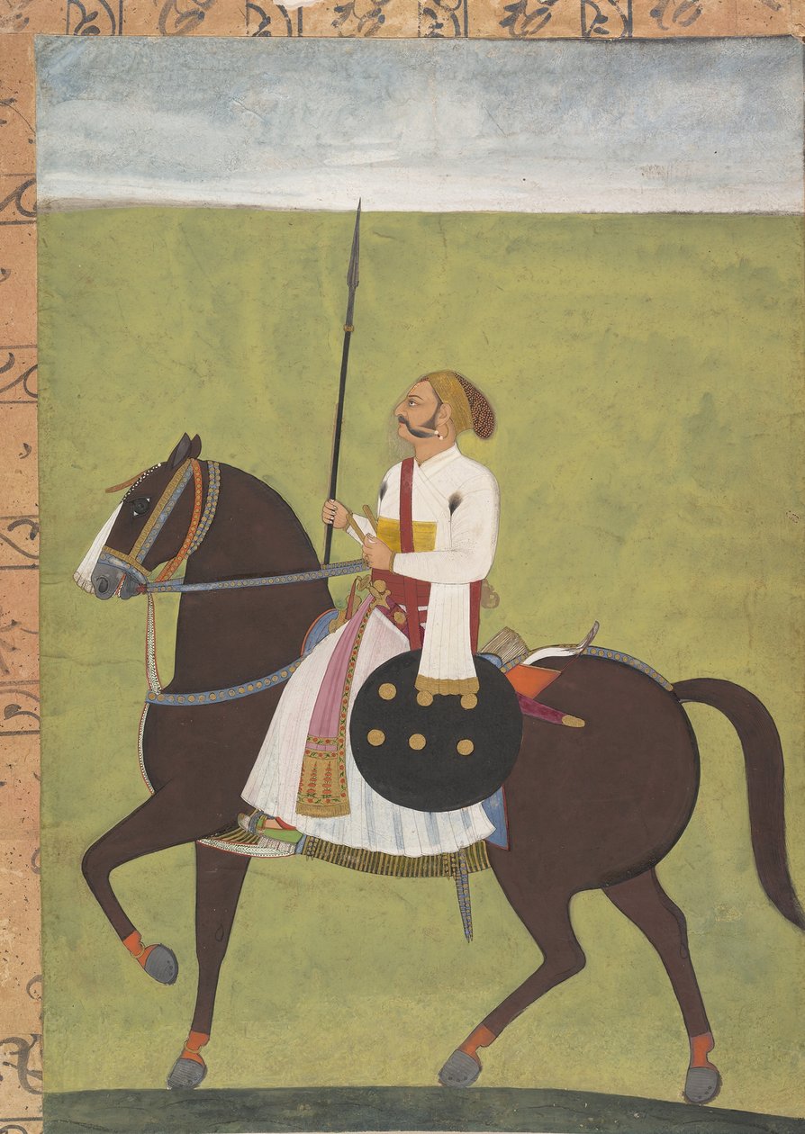 Retrato equestre de um nobre, ca. 1710-20. de Unbekannt
