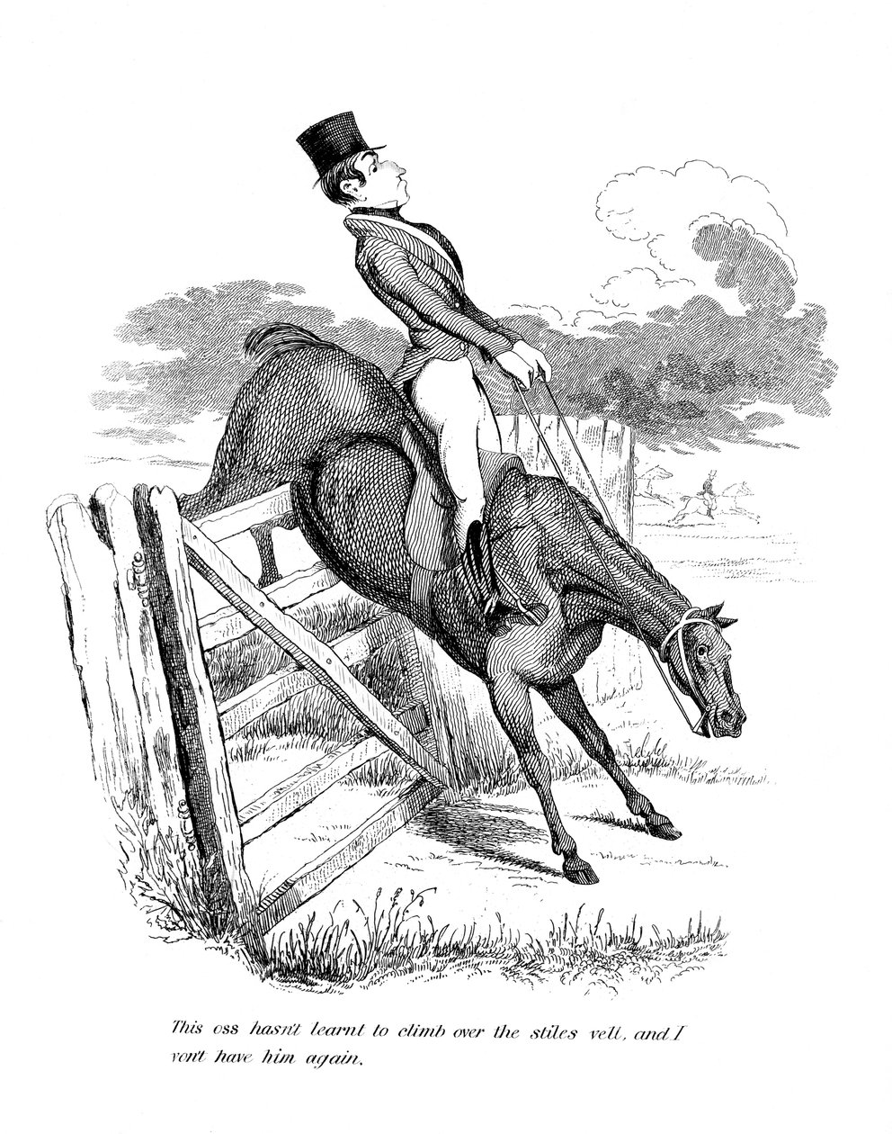 Desenho equestre, século XIX de Unbekannt