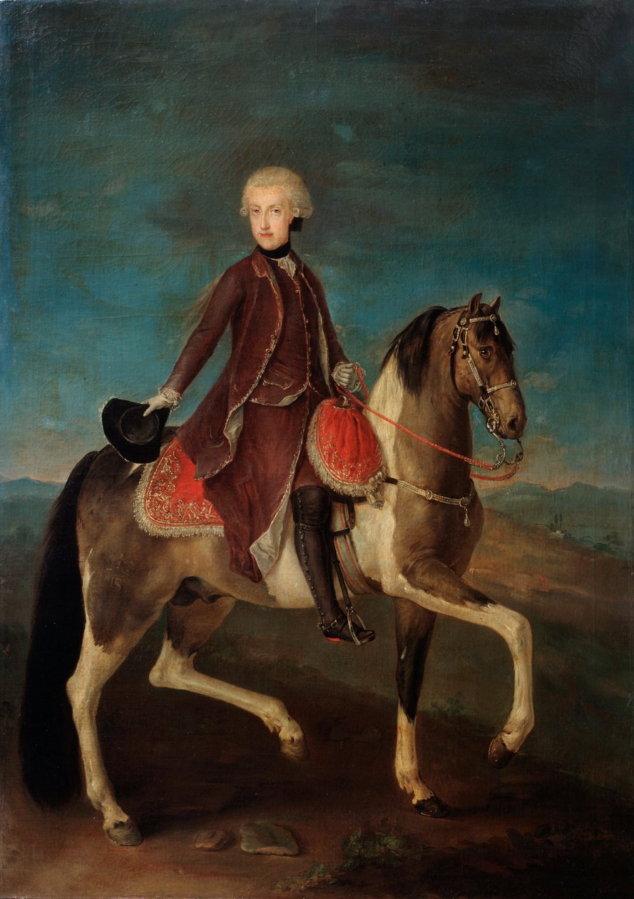 Retrato equestre da Imperatriz Maria Theresia da Áustria 1717-1780, século XVIII.   de Unbekannt