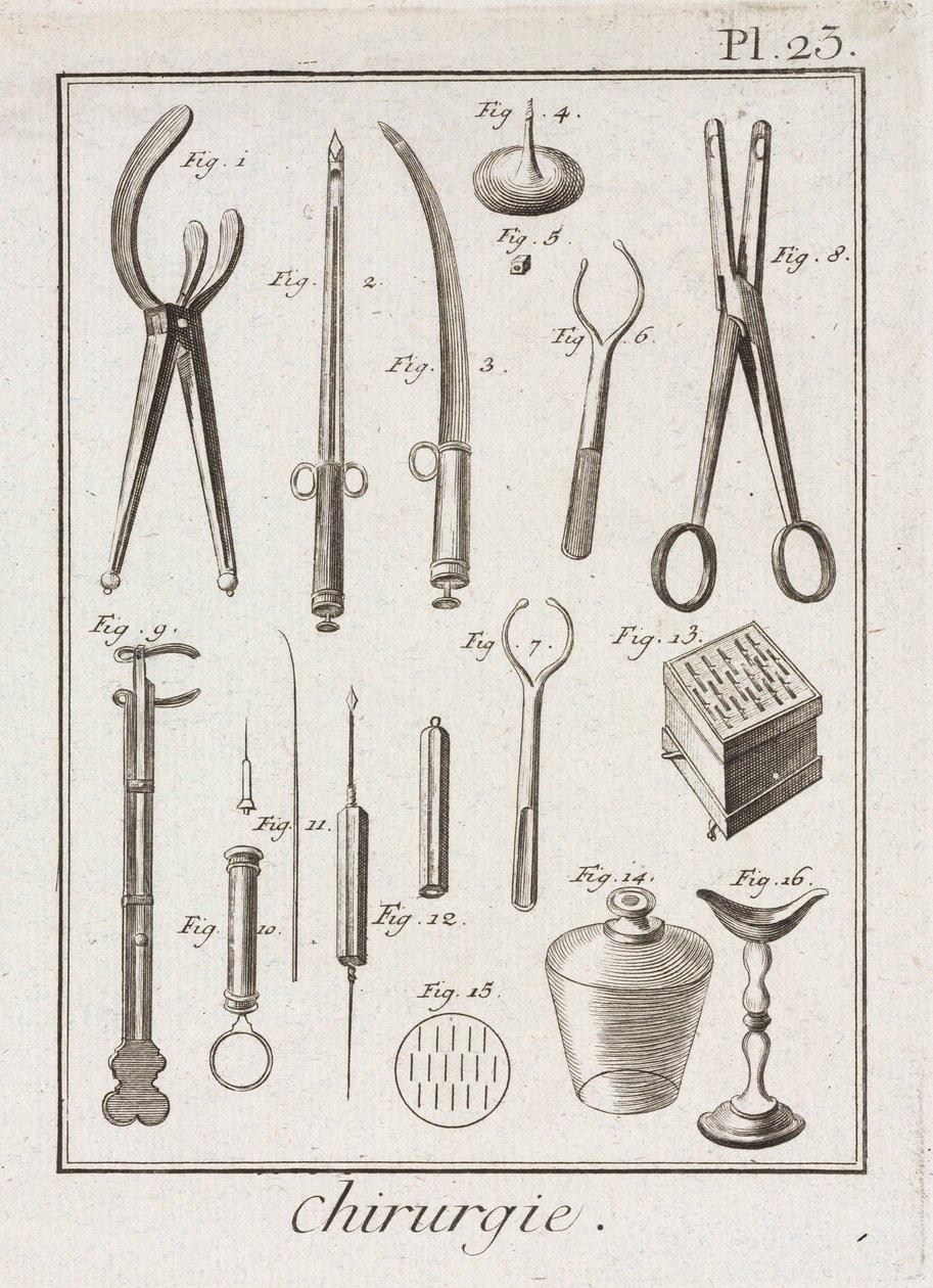 Equipamentos, Instrumentos cirúrgicos modernos de Unbekannt