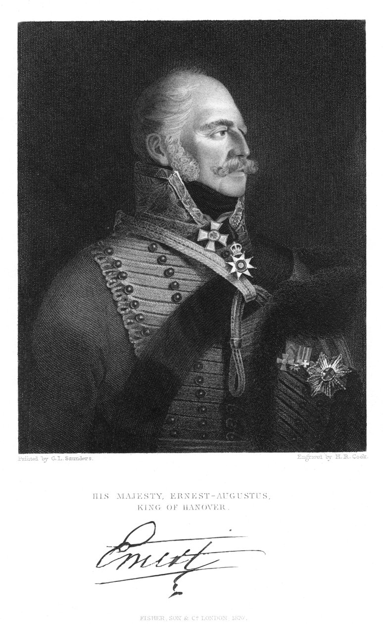 Ernest Augustus, rei de Hanôver, 1837 de Unbekannt