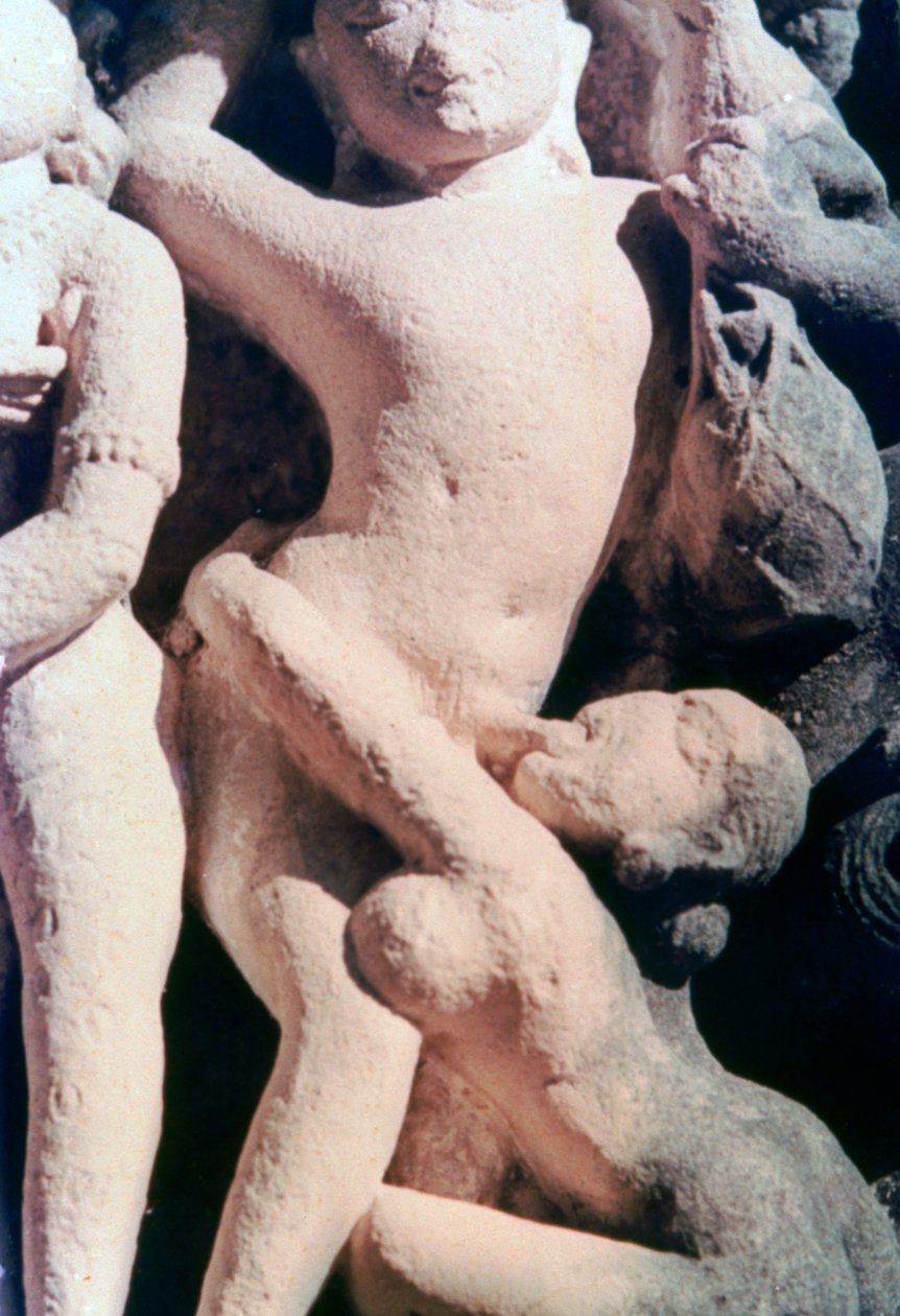 Escultura Erótica, Khajuraho, Índia. c950-1050. século 20 de Unbekannt