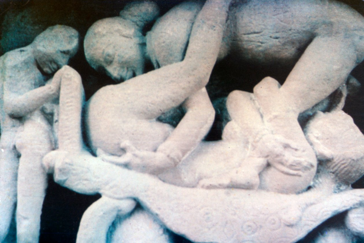 Escultura Erótica, Khajuraho, Índia. c950-1050. século 20 de Unbekannt