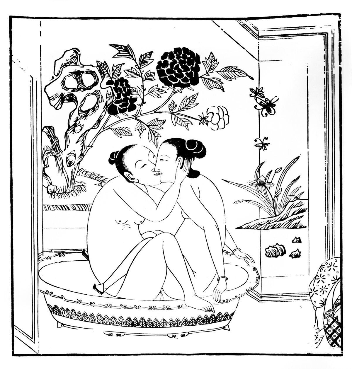 Gravura erótica, chinesa de Unbekannt