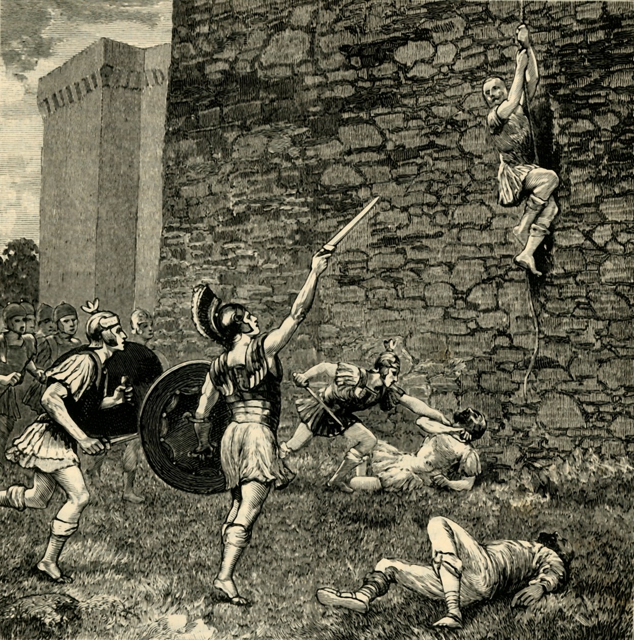 Fuga de Marius, o Jovem, em Praeneste, 1890. de Unbekannt