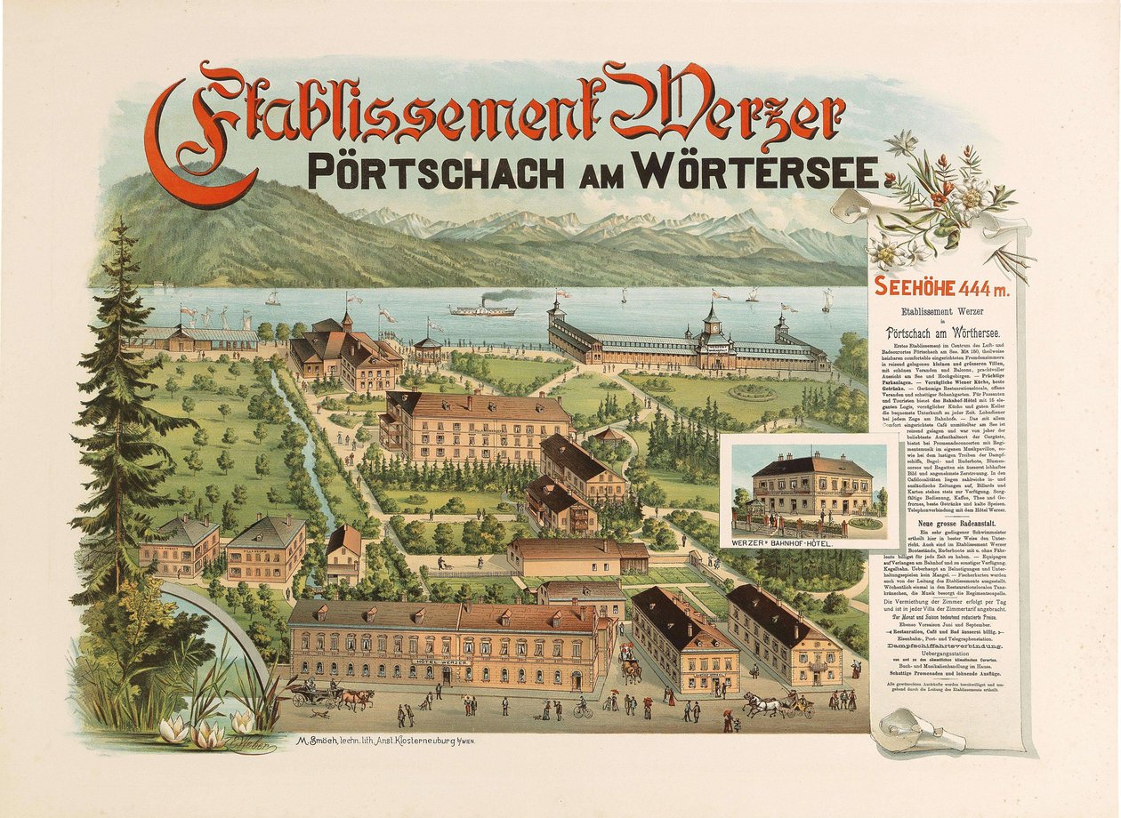 Estabelecimento Werzer - Pörtschach am Wörthersee, c. 1890 de Unbekannt