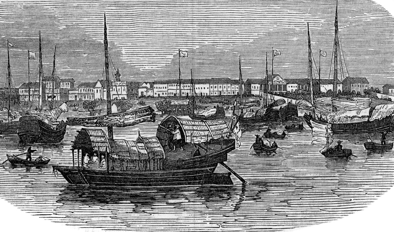 Fábricas europeias em Guangzhou, China, c1875 de Unbekannt