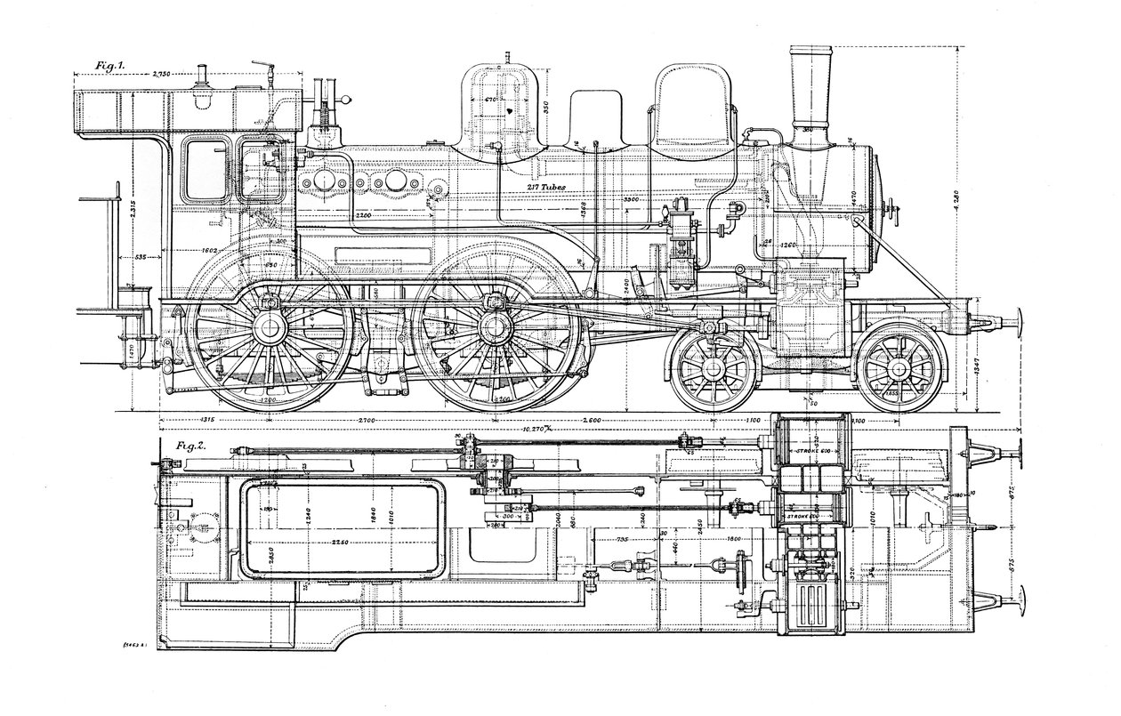 Exemplo de desenho mecânico, 1901 de Unbekannt