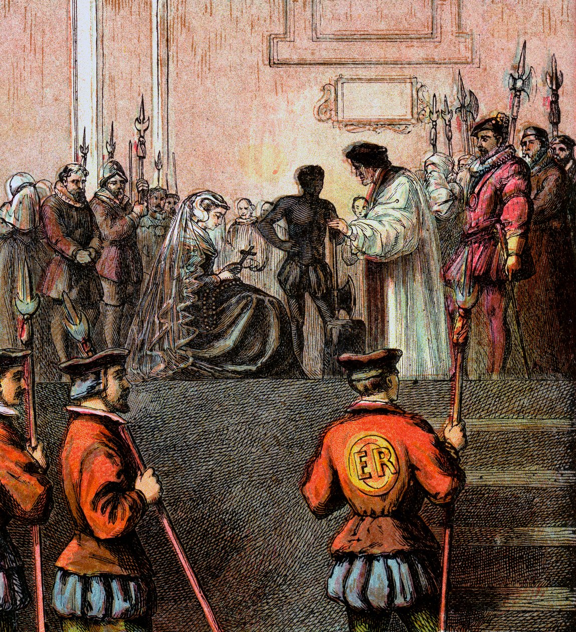 Execução de Maria, rainha da Escócia, 1587, c1850 de Unbekannt