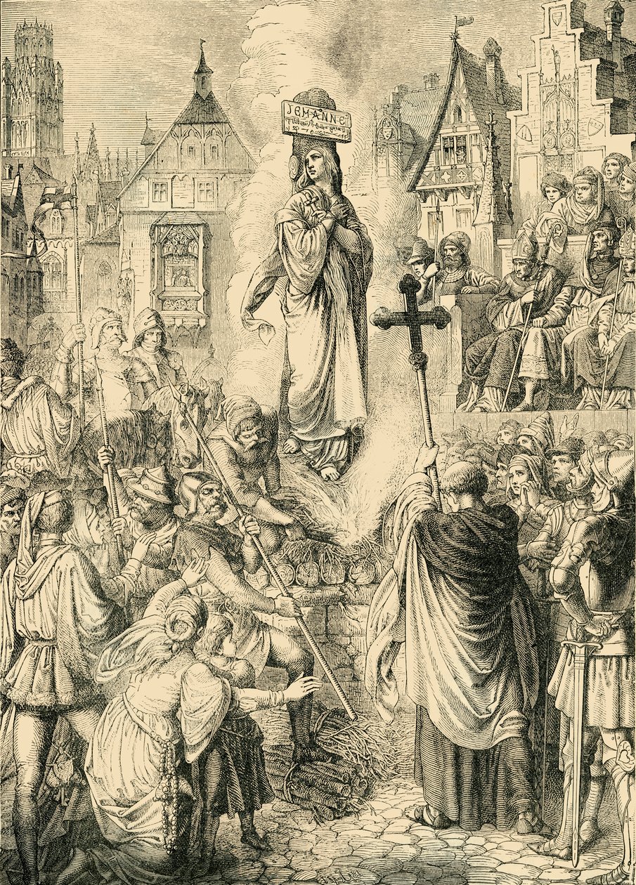 Execução de Joana d&39;Arc, 30 de maio de 1431, 1890. de Unbekannt