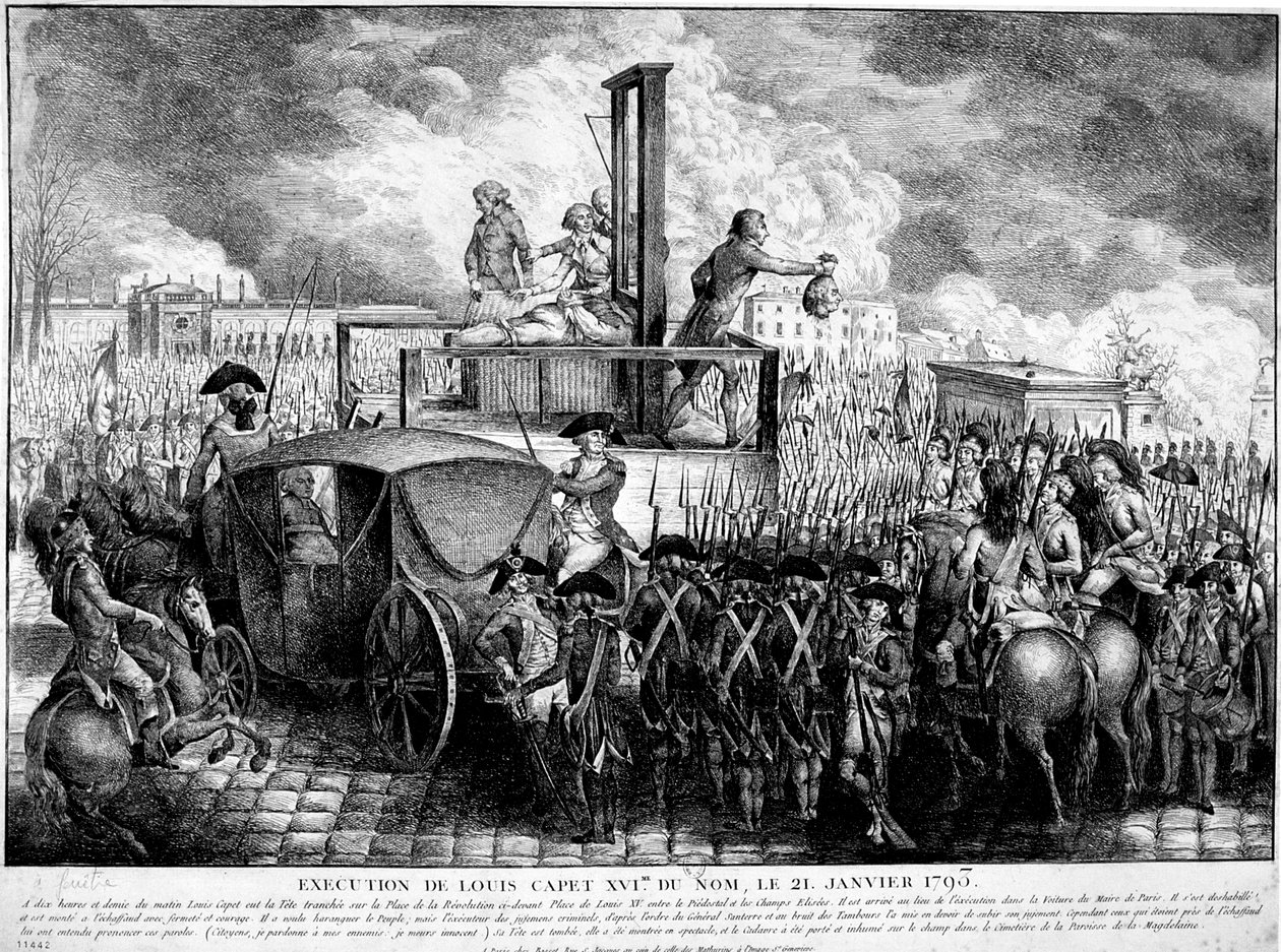 Execução de Luís XVI, 1793 de Unbekannt