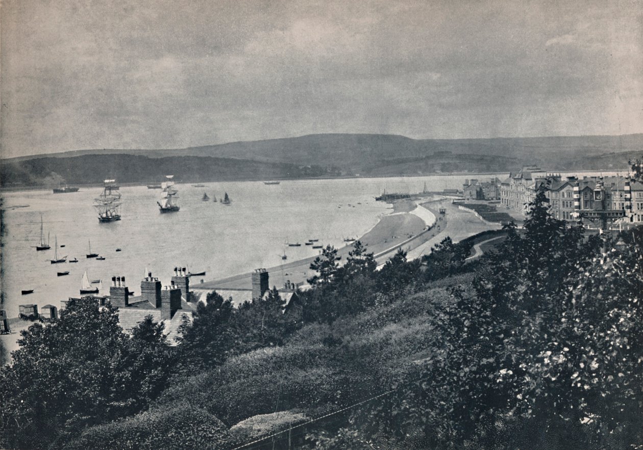 Exmouth - vista mostrando a praia e a margem oposta, 1895 de Unbekannt