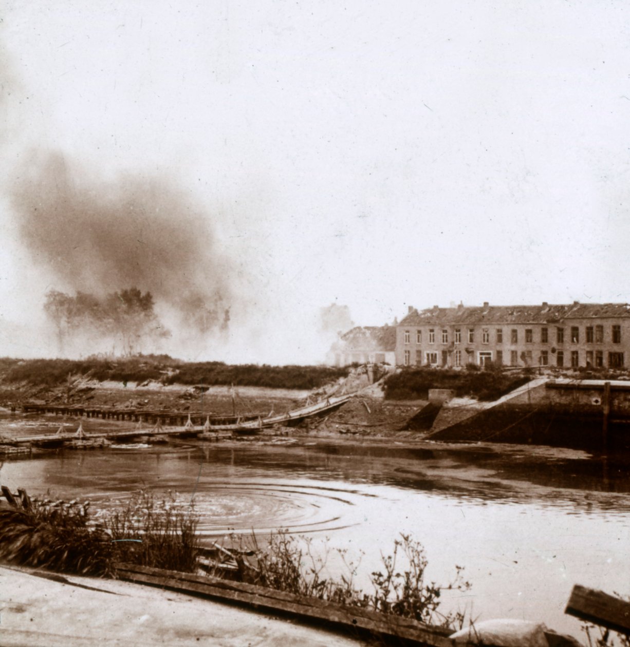 Explosão, Nieuwpoort, Flandres, Bélgica, c1914-c1918 de Unbekannt
