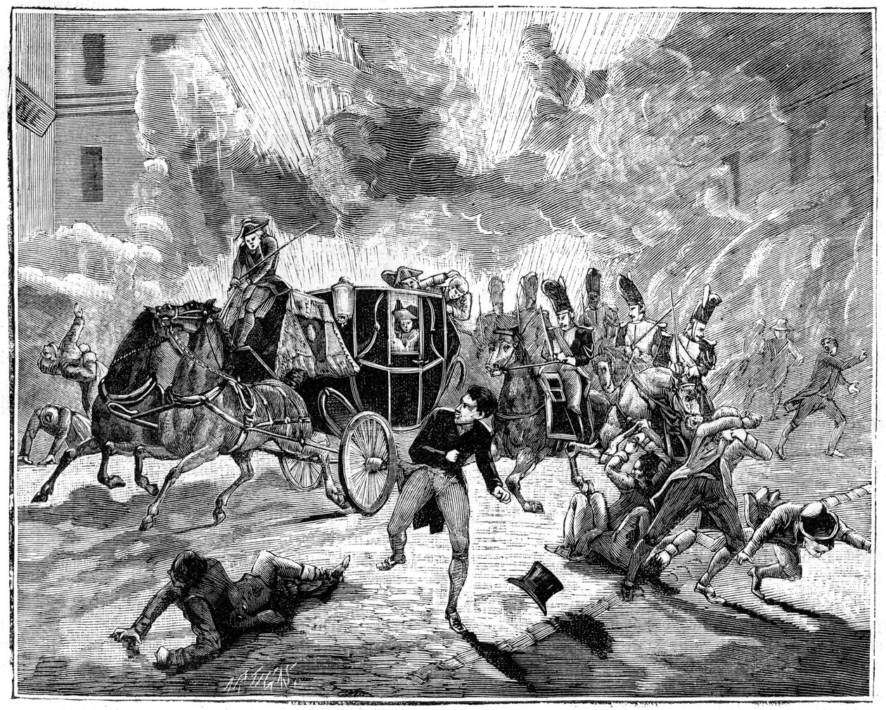 Explosão na Rue de la Loi, Paris, França, 24 de dezembro de 1800 1882-1884 de Unbekannt